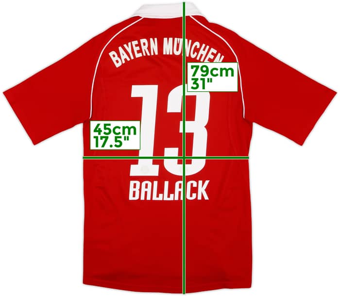 2005-06 Bayern Munich Home Shirt Ballack #13 - 7/10 - (S)