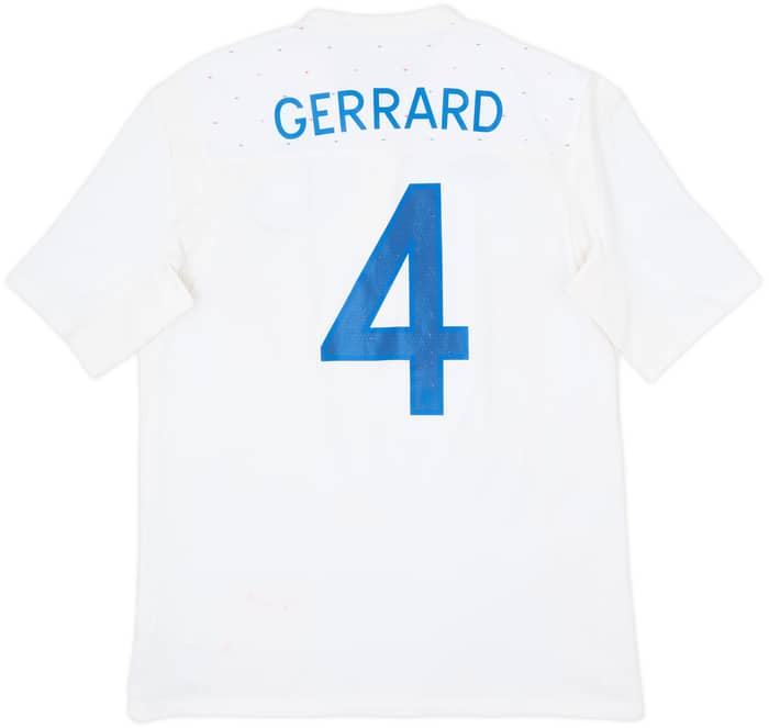 2010-11 England Home Shirt Gerrard #4 - 6/10 - (L)