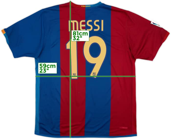 2006-07 Barcelona Home Shirt Messi #19 - 6/10 - (M)