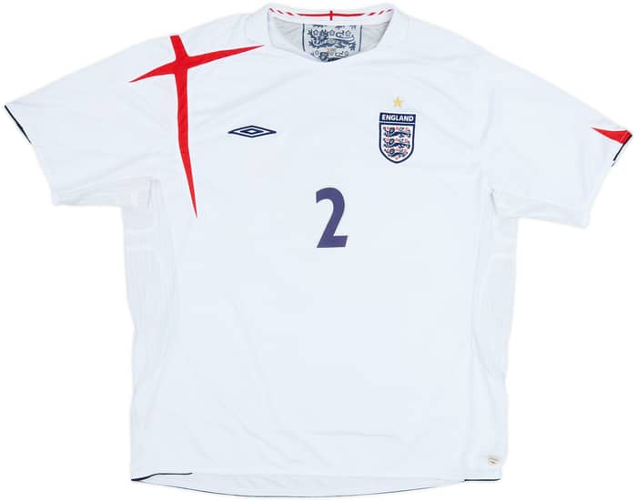 2005-07 England Home Shirt Neville #2 - 6/10 - (3XL)