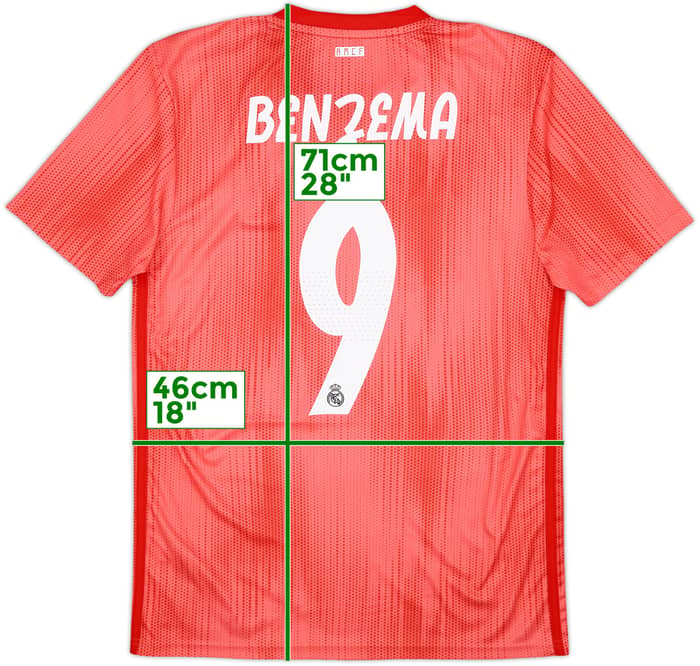 2018-19 Real Madrid Third Shirt Benzema #9 - 6/10 - (S)