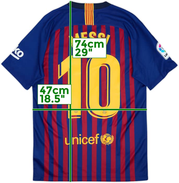 2018-19 Barcelona Home Shirt Messi #10 - 9/10 - (S)