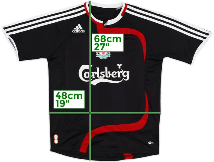 2007-08 Liverpool Third Shirt Kuyt #18 - 8/10 - (L.Boys)