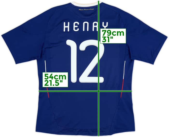 2009-10 France Home Shirt Henry #12 - 6/10 - (L)