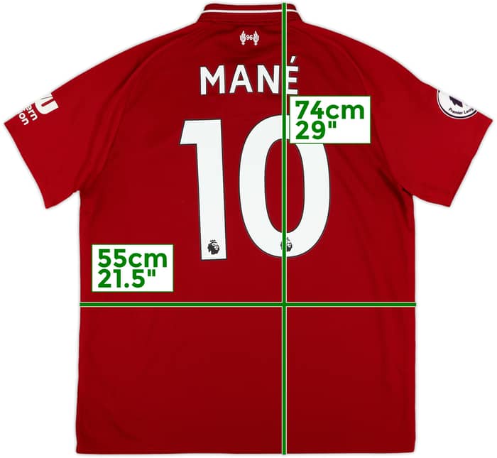 2018-19 Liverpool Home Shirt Mane #10 - 8/10 - (L)