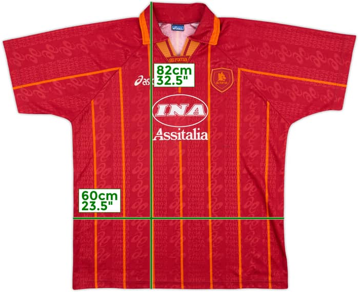 1996-97 Roma Home Shirt #9 - 7/10 - (XL)