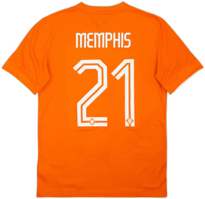 2014-15 Netherlands Home Shirt Memphis #21 - 8/10 - (S)