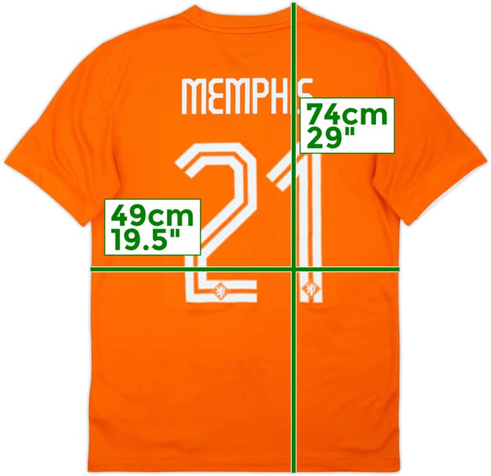 2014-15 Netherlands Home Shirt Memphis #21 - 8/10 - (S)