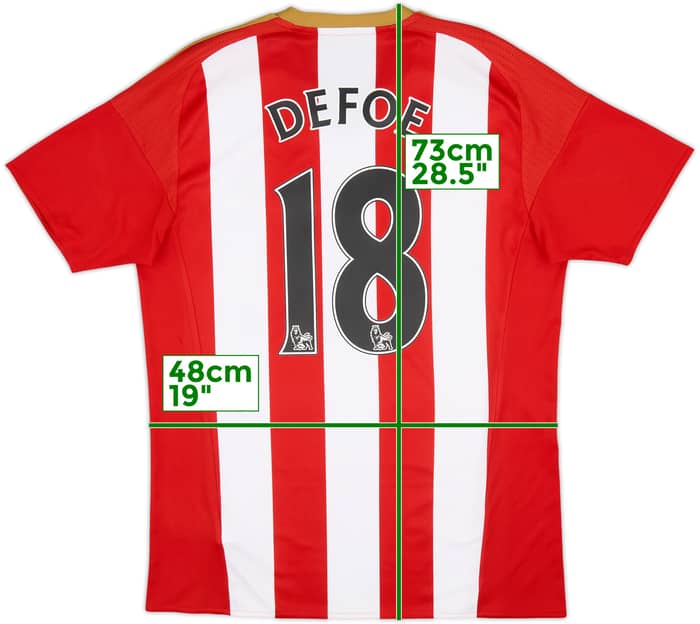 2016-17 Sunderland Home Shirt Defoe #18 - 6/10 - (M)