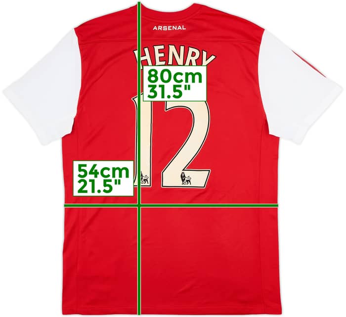 2011-12 Arsenal Home Shirt Henry #12 - 8/10 - (L)