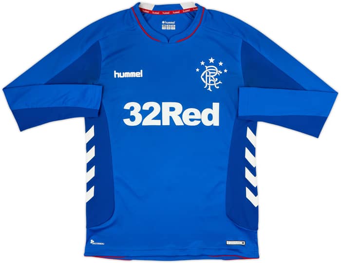 2018-19 Rangers Home L/S Shirt - 6/10 - (S)