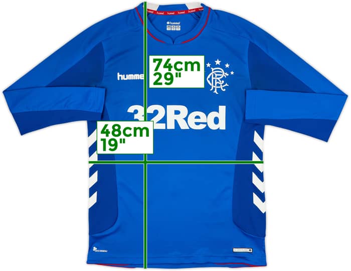 2018-19 Rangers Home L/S Shirt - 6/10 - (S)