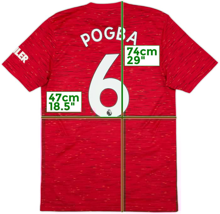 2020-21 Manchester United Home Shirt Pogba #6 - 8/10 - (M)