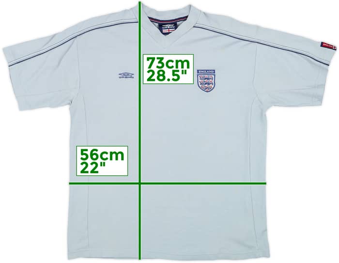 Camiseta de Algodón Umbro de Inglaterra 2002-04 - 7/10 - (L)