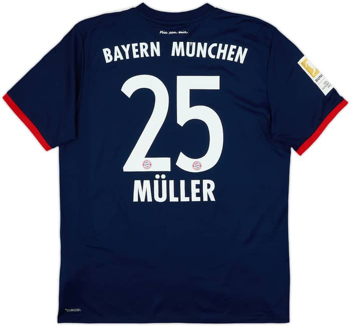 2017-18 Bayern Munich Away Shirt Muller #25 - 9/10 - (L)