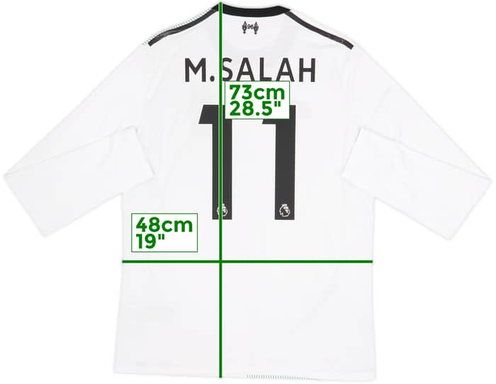2017-18 Liverpool Away L/S Shirt M.Salah #11 - 7/10 - (M)