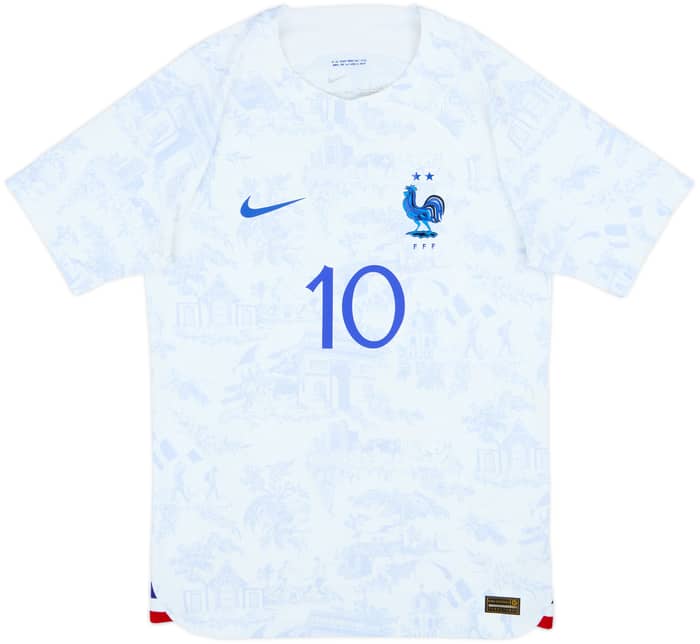 2022-23 France Authentic Away Shirt Mbappe #10 - 9/10 - (S)