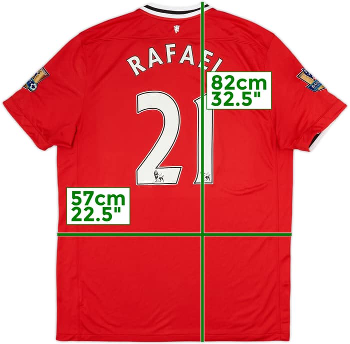 2011-12 Manchester United Home Shirt Rafael #21 - 6/10 - (XL)