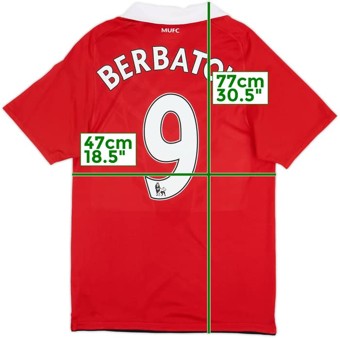 Camiseta de local del Manchester United 2010-11 Berbatov #9 - 9/10 - (S)
