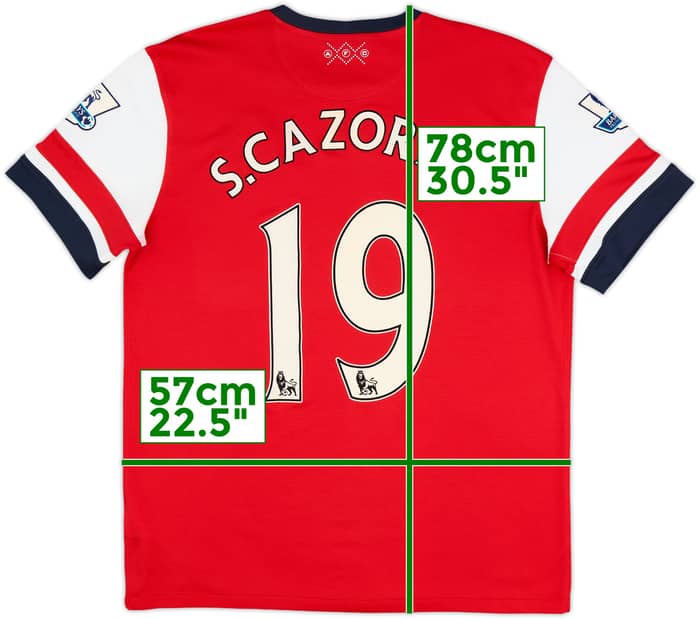 2012-14 Arsenal Home Shirt S.Cazorla #19 - 8/10 - (L)