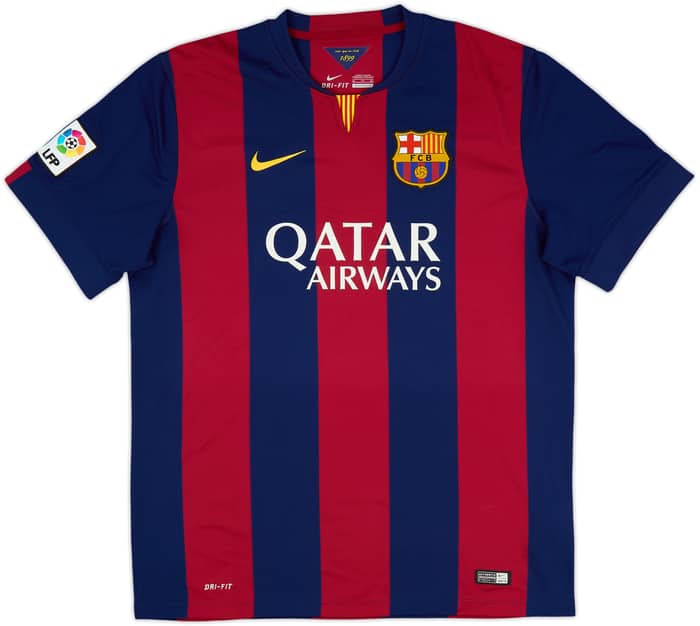 2014-15 Barcelona Home Shirt A.Iniesta #8 - 10/10 - (XL)