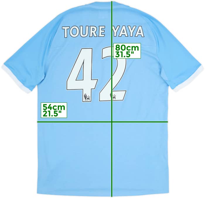 2010-11 Manchester City 'FA Cup Final' Home Shirt Toure Yaya #42 - 8/10 - (XL)