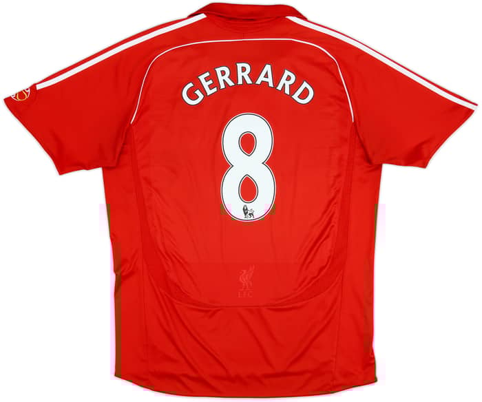 2006-08 Liverpool Home Shirt Gerrard #8 - 5/10 - (XL)
