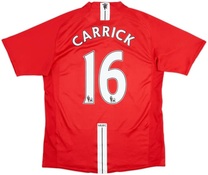 2007-09 Manchester United Home Shirt Carrick #16 - 6/10 - (M)
