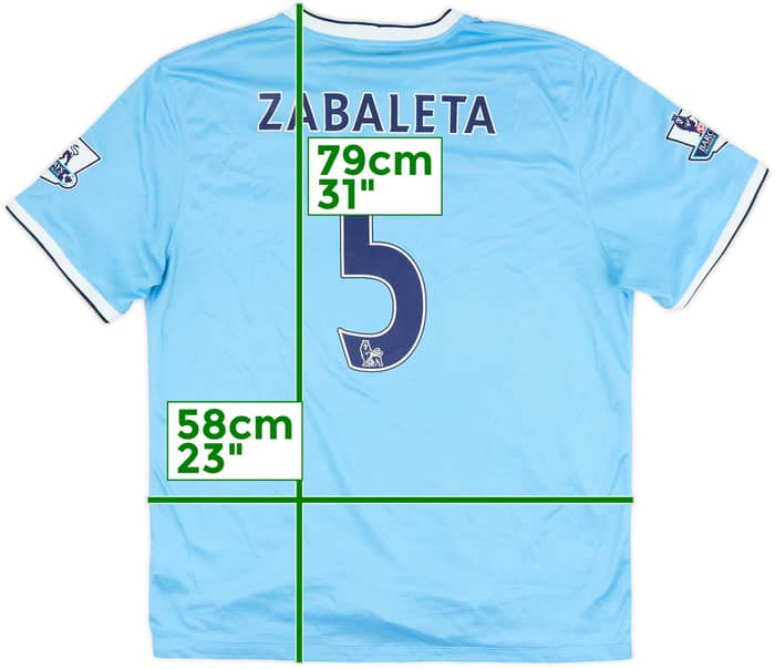 2013-14 Manchester City Home Shirt Zabaleta #5 - 9/10 - (XL)
