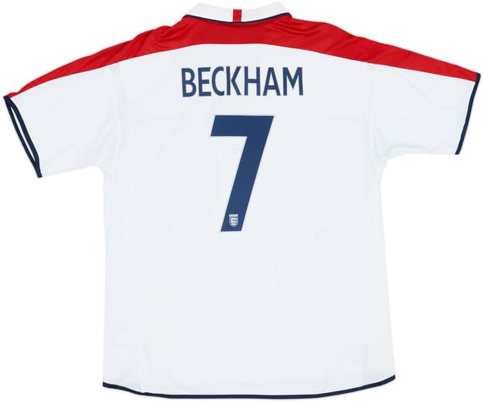2003-05 England Home Shirt Beckham #7 - 6/10 - (XXL)