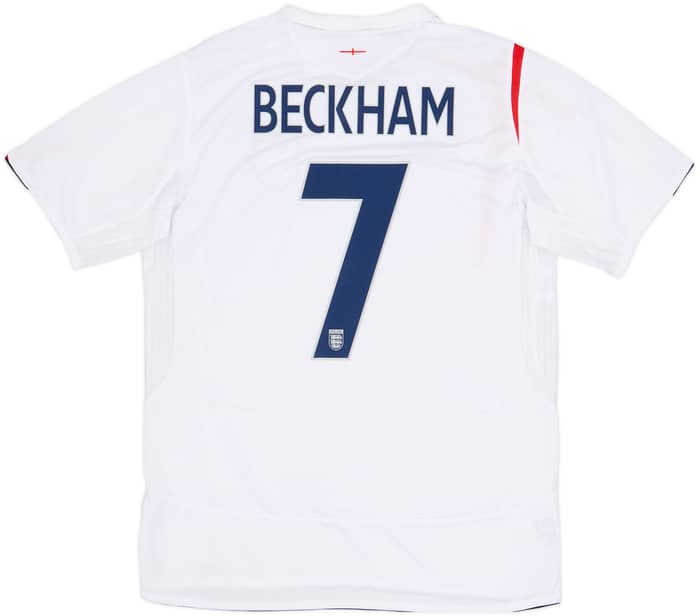 2005-07 England Home Shirt Beckham #7 (L)