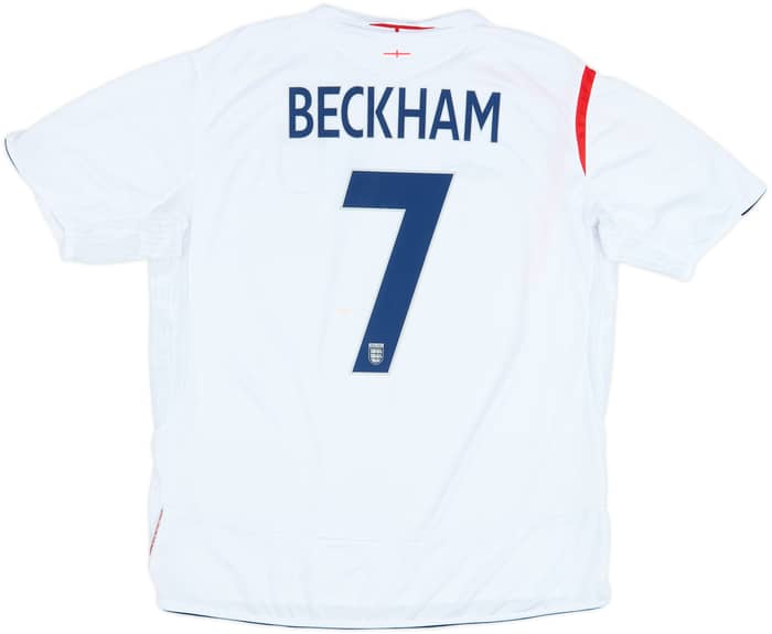 2005-07 England Home Shirt Beckham #7 - 6/10 - (XXL)