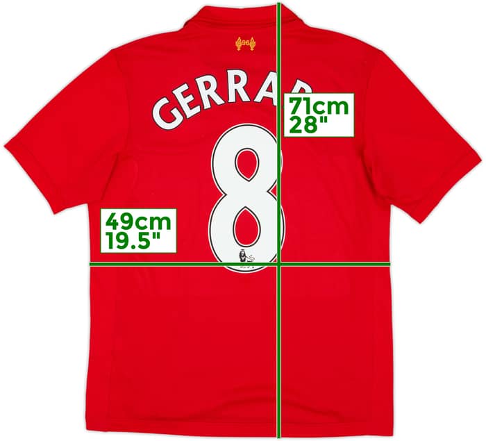 2012-13 Liverpool Home Shirt Gerrard #8 - 7/10 - (M)