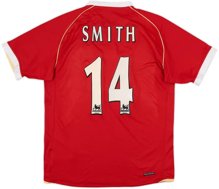 2006-07 Manchester United Home Shirt Smith #14 - 8/10 - (M)