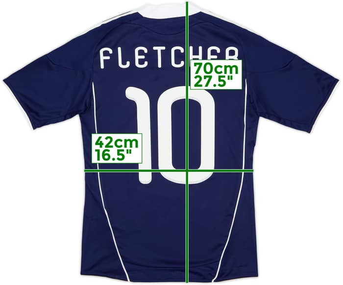 2010-11 Scotland Player Issue Home Shirt Fletcher #10 (S)