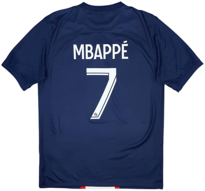 Camiseta de local del Paris Saint-Germain 2022-23 Mbappe #7 - 8/10 - (M)