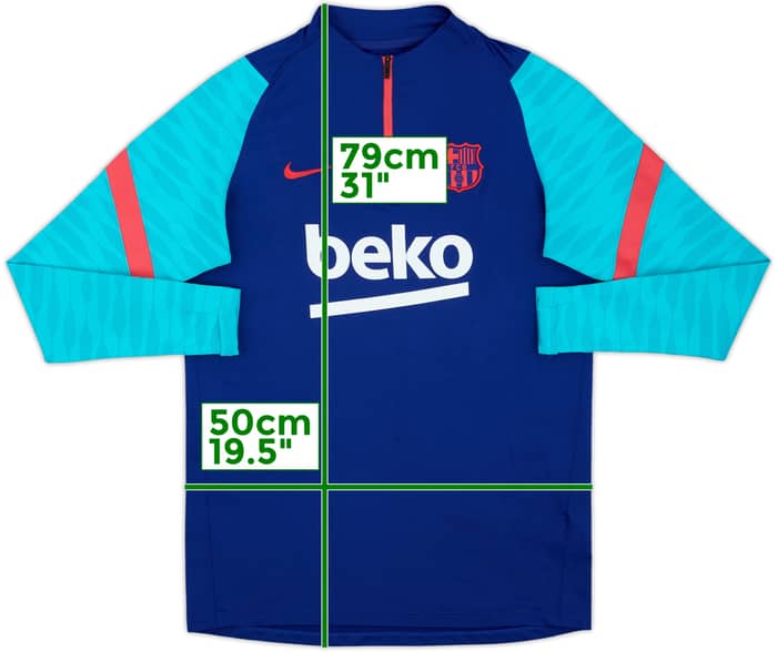 2021-22 Barcelona Nike 1/4 Zip Drill Top - 6/10 - (M)