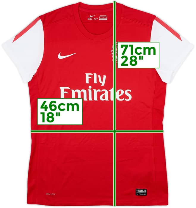 2011-12 Arsenal Home Shirt - 9/10 - (Women's M)