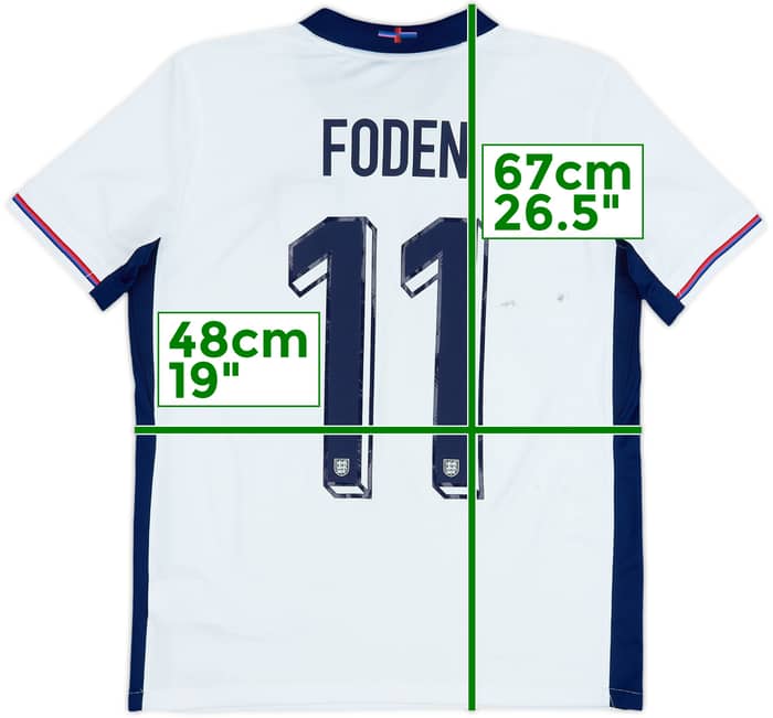 2024-25 England Home Shirt Foden #11 - 6/10 - (XL.Boys)