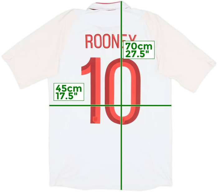 2012-13 England Home Shirt Rooney #10 - 5/10 - (S)