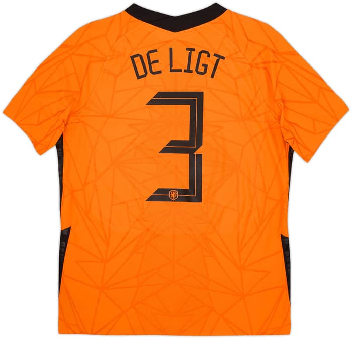 2020-21 Netherlands Authentic Home Shirt De Ligt #3 - 8/10 - (L)