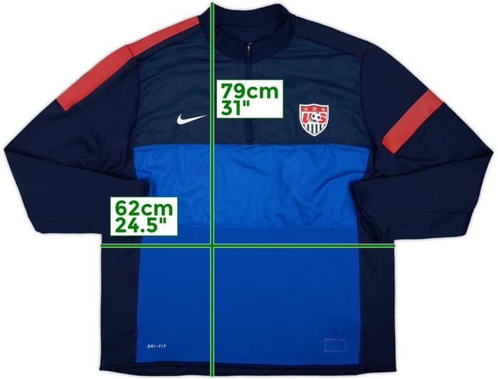 2013-14 USA Player Issue Nike Drill Top - 8/10 - (XXL)