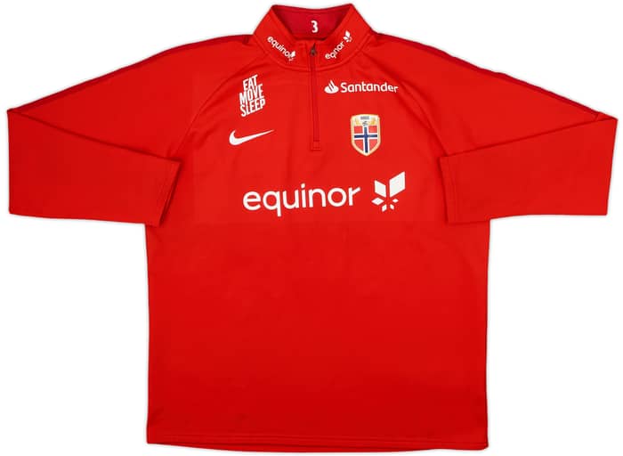 2018-19 Norway Player Issue Nike 1/4 Zip Drill Top #3 (K. Ajer) - 8/10 - (L)