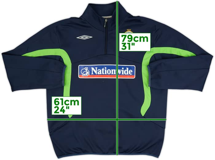 2007-09 Northern Ireland Umbro 1/4 Zip Drill Top - 8/10 - (L)