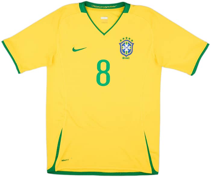 2008-10 Brazil Home Shirt Kaka #8 - 5/10 - (XL.Boys)
