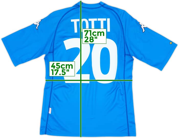 2000-01 Italy Basic Home Shirt Totti #20 - 8/10 - (M)