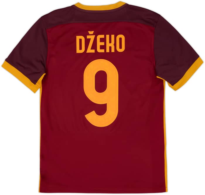 2015-16 Roma Home Shirt Dzeko #9 - 8/10 - (S)