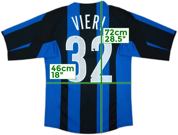 2004-05 Inter Milan Home Shirt Vieri #32 - 4/10 - (S)