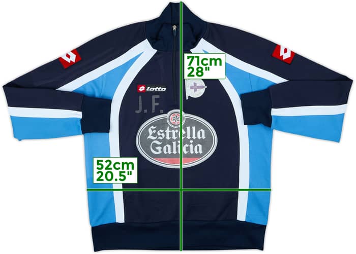 2010-11 Deportivo La Coruna Staff Issue Lotto 1/4 Zip Drill Top J.F. - 5/10 - (L)