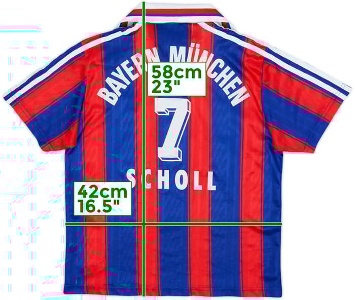 1995-97 Bayern Munich Home Shirt Scholl #7 - 6/10 - (L.Boys)